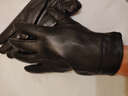 七匹狼男士真皮手套冬天加絨騎行騎車(chē)羊皮手套送男友老公父親生日禮物 曬單實(shí)拍圖