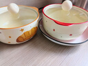 陶瓷泡面碗帶蓋餐具學(xué)生宿舍大容量雙耳螺螄粉碗可愛(ài)面碗個(gè)人專(zhuān)用 6寸面包泡面碗【帶蓋】 曬單實(shí)拍圖