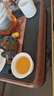 京東京造 茶盤(pán)茶托 帶排水仿烏金石胡驀山桃紋中號功夫茶臺儲水單盤(pán)干泡 曬單實(shí)拍圖