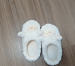 名創(chuàng  )優(yōu)品（MINISO）羊咩咩棉拖鞋女秋冬包跟家居室內厚底月子毛毛拖鞋深灰包跟 36-37 曬單實(shí)拍圖