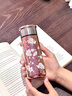 造閔集胖東來(lái)同款鈦杯鈦保溫杯純鈦女生水杯小蠻腰鈦杯泡茶水分離杯 銀山茶花【純鈦茶隔/禮盒包裝】 曬單實(shí)拍圖