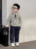 班喜迪男童套裝春裝2026新款帥氣寶寶衛衣嬰兒束腳褲春秋兒童衣服小童裝 藏青色 120 曬單實(shí)拍圖