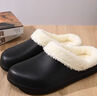 名創(chuàng  )優(yōu)品（MINISO）棉拖鞋男家居室內情侶加絨保暖防滑防水棉拖鞋女 經(jīng)典黑 40-41 曬單實(shí)拍圖