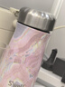 S'WELL保溫杯女士高顏值不銹鋼水杯便攜隨行杯子女生2025新款禮物 【升級寬口】玫瑰晶洞350ml 曬單實(shí)拍圖