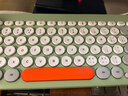B.O.W航世 K221U 有線(xiàn)鍵盤(pán) 復古圓帽鍵盤(pán) 辦公筆記本臺式電腦USB有線(xiàn)鍵盤(pán) 橙灰綠 曬單實(shí)拍圖