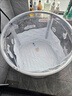 兒童泡澡童嬰兒游泳桶寶寶洗澡桶可折疊家用新生兒游泳池浴桶 IUU同款【超大號70cm一體支架透明可視】萌萌象浴桶 基礎款（坐墊+排水） 曬單實(shí)拍圖