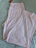金三塔真絲睡衣女真絲針織褲直筒長(cháng)褲休閑深睡眠蠶絲睡衣闊腿褲家居褲 櫻花紫-褲子 XL 曬單實(shí)拍圖