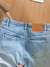 逸陽(yáng)（ESE-Y）微闊直筒牛仔褲女26春新款不易褪色棉彈闊腿褲小個(gè)子 牛仔藍 28S 曬單實(shí)拍圖