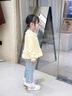 班喜迪女童外套春裝2026新款女寶寶洋氣可愛(ài)開(kāi)衫公主上衣兒童春季小童裝 黃色 100 曬單實(shí)拍圖