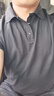 羅蒙（ROMON）短袖T恤男士POLO翻領(lǐng)純色上衣打底衫商務(wù)休閑內搭男裝 黑2XL 曬單實(shí)拍圖