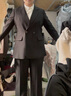 尚都比拉職業(yè)通勤西裝套裝女春秋季正裝免燙抗皺外套褲子面試兩件套西服 曬單實(shí)拍圖