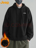 JEEP吉普衛衣男春秋季連帽寬松男士長(cháng)袖T恤上衣服男裝 火山灰加絨 XL 曬單實(shí)拍圖
