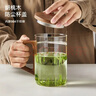 津盼1000ML大容量玻璃茶杯茶水分離杯月牙杯高硼硅玻璃泡茶杯喝水杯子 月牙透明玻璃茶杯1000ml1只 曬單實(shí)拍圖
