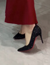 獵吶高跟鞋女士黑色紅底2025秋冬純欲網(wǎng)紅增高性感床上細跟尖頭氣質(zhì)單 細閃細高跟鞋【黑色9cm】 36 曬單實(shí)拍圖