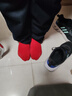NBA大紅色襪子本命年男結婚喜慶新年馬年鴻運騏驥紅中筒大碼棉襪3雙 曬單實(shí)拍圖