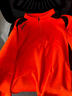 MODX運動(dòng)套裝男秋冬加絨加厚跑步服長(cháng)袖半拉鏈立領(lǐng)速干足球訓練服定制 717橙色套裝(加絨) 2XL121-140斤 曬單實(shí)拍圖