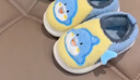 幸?，旣悾–heerful Mario）鯊魚(yú)可愛(ài)兒童棉拖鞋包跟男女童家居小童卡通室內保暖寶寶包跟棉鞋 曬單實(shí)拍圖
