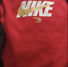 NIKE3BRAND 耐克男女童純棉紅色拜年服衛衣撞色logo兒童休閑上衣 曬單實(shí)拍圖