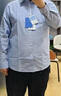 HLA海瀾之家長(cháng)袖襯衫春秋季輕商務(wù)時(shí)尚系列繡花襯衣男HNEAW1W007A 淺藍20 L 曬單實(shí)拍圖