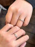 BJYL刻字情侶戒指一對情侶款對戒開(kāi)口指環(huán)輕奢高級感生日禮物送男女友 荊棘玫瑰情侶對戒【蝴蝶結禮盒】 曬單實(shí)拍圖