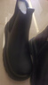 芭比兒童靴子女童短靴春秋單里馬丁靴女童皮鞋切爾西皮靴DA6566 黑 38 曬單實(shí)拍圖