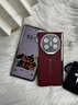 智父華為mate x6手機殼折疊屏華為x6典藏版保護殼鏡頭支架中軸全包matex6電鍍邊真皮超薄防摔高級外殼 【寰宇紅-高清】頭層牛皮丨鏡頭支架丨鎏金電鍍 曬單實(shí)拍圖