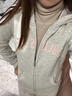 HOLLISTER25秋冬保暖抓絨經(jīng)典LOGO連帽衛衣外套女裝352-5271 淺灰色 XS (160/80A) 曬單實(shí)拍圖