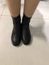 大東時(shí)裝靴女2025冬季新款加絨保暖彈力瘦瘦靴女百搭平底短靴0659 黑色 【單里-跟高3CM】 37 曬單實(shí)拍圖