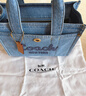 蔻馳（COACH）奢侈品女包精致百搭牛仔包單肩手提包可斜挎CR659B4IN情人節禮物 曬單實(shí)拍圖