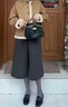 望辰羊毛呢灰色闊腿短褲女2026新款秋冬外穿七八分褲小個(gè)子馬丁靴褲子 深灰色 L 110-120斤 曬單實(shí)拍圖