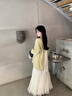 網(wǎng)紗半身裙女裙子溫柔氣質(zhì)蛋糕裙高腰褶皺垂感超仙荷葉邊大擺長(cháng)裙 白色（升級版高質(zhì)量） 均碼 80-150斤 曬單實(shí)拍圖