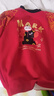 馬克華菲男童衛衣加絨紅色半高領(lǐng)兒童上衣馬年拜年服本命年衣服 紅 140 曬單實(shí)拍圖