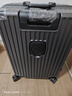 京塑行李箱男鋁框拉桿箱24英寸多功能旅行箱女學(xué)生大容量密碼箱鐵灰色 曬單實(shí)拍圖