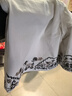 啄木鳥(niǎo)淺色國潮刺繡花邊五分牛仔短褲女2025夏季薄款寬松顯瘦闊腿熱褲子 白色 XL 【體重 120-130斤】 曬單實(shí)拍圖