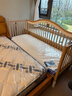 哈卡達嬰兒床無(wú)縫拼接兒童拼接床實(shí)木大床新生兒寶寶加寬床邊可升降調節 單床+5cm全椰床墊 200*80cm 曬單實(shí)拍圖