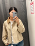 優(yōu)衣庫女裝休閑短茄克/巴恩風(fēng)外套夾克26春夏新款483807 484664 483807/31米色 XS 曬單實(shí)拍圖