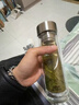 華象防燙茶杯男士雙層玻璃杯加厚便攜水杯隔熱商務(wù)大容量高檔透明杯子 流光銀隔熱防燙 380ml 曬單實(shí)拍圖