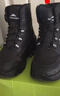 雪中飛雪地靴男女款冬季加絨保暖東北加厚旋鈕扣外穿大棉鞋 炫酷黑 43 曬單實(shí)拍圖
