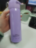 特百惠（Tupperware）彈蓋吸管保溫杯316L不銹鋼長(cháng)效保溫保冷一蓋雙飲 彈跳蓋雙飲保溫杯-冰沙紫 480ml 曬單實(shí)拍圖