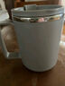304不銹鋼馬克杯燕麥牛奶杯子宿舍家用帶蓋吸管水杯 304內膽【灰色款】 【內置茶漏】杯子+不銹鋼吸管 曬單實(shí)拍圖