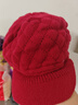 USERJOY冬季中老年人帽子媽媽女加絨保暖毛線(xiàn)針織帽奶奶棉帽防寒貝雷帽 曬單實(shí)拍圖