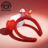Royal sasa新年禮物中國風(fēng)生肖馬年發(fā)箍春節紅色頭飾拜年發(fā)卡小女孩跨年頭箍 曬單實(shí)拍圖