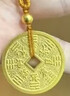 周鑫行古法黃金足金999山鬼花錢(qián)八卦牌黃金吊墜中國風(fēng)掛墜生日禮物 定制定金單拍不發(fā) 曬單實(shí)拍圖