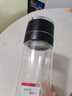ihold一鍵開(kāi)蓋雙層玻璃杯防燙男士耐高溫速開(kāi)飲用水杯子辦公泡茶杯車(chē)載 金剛黑 350ml 曬單實(shí)拍圖
