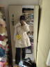 香影黑色假兩件收腰羽絨服女2025冬季新款90白鴨絨雙層領(lǐng)保暖外套 米白 M 160/84A/95-110斤 曬單實(shí)拍圖