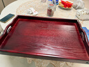 拜神托盤(pán)長(cháng)方形端盤(pán)實(shí)木家用暗紅色茶盤(pán)木盤(pán)結婚木制大號供神方盤(pán) 暗紅色弧形把手60*40*4點(diǎn)5厘米0寸 曬單實(shí)拍圖