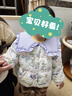 巴厘小豬女童羽絨服冬季兒童外衣保暖白鴨絨嬰幼兒冬裝衣服甜美女寶寶外套 靜謐的花園 90 曬單實(shí)拍圖