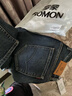 羅蒙（ROMON）高端牛仔褲男秋冬季潮流直筒褲子男士寬松休閑男褲長(cháng)褲 雅灰藍 32 曬單實(shí)拍圖