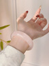 老廟白月光玉手鐲女款寬條粉水晶鐲子首飾生日紀念日禮物送女友老婆 【58圈口】蜜桃粉手鐲 曬單實(shí)拍圖