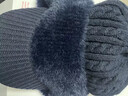 蘇木佰（SOMUBAY）中年爸爸帽子男冬季防寒保暖鴨舌棉帽中老年人爺爺老頭護耳毛線(xiàn)帽 藏青色【單帽】 均碼（56-60cm） 曬單實(shí)拍圖